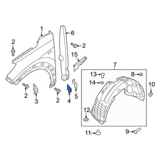 Hyundai OE - Front Right Fender Bracket
