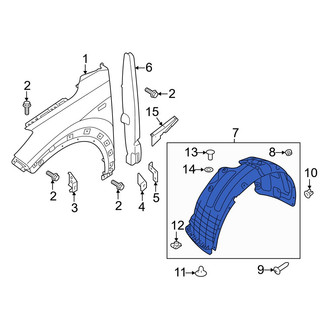 Hyundai OE - Front Left Fender Splash Shield