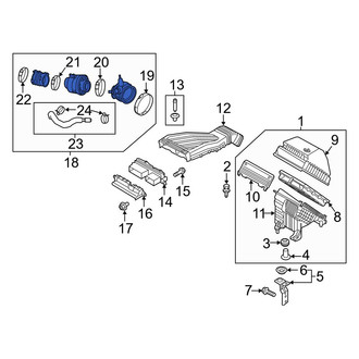 Hyundai OE - Front Engine Air Intake Hose