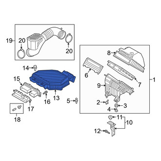Hyundai OE - Center Engine Air Intake Hose