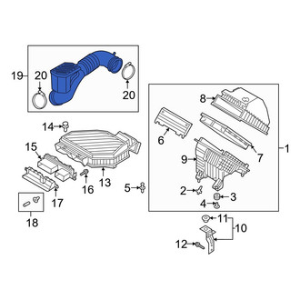 Hyundai OE - Center Engine Air Intake Hose