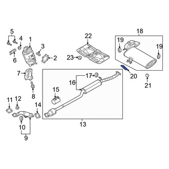 Hyundai OE - Rear Forward Catalytic Converter Gasket
