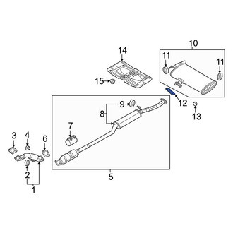 Hyundai OE - Center Exhaust Muffler Gasket