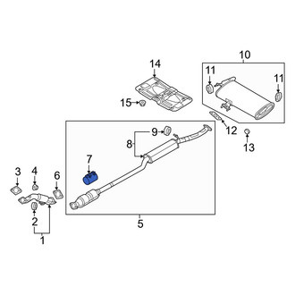 Hyundai OE - Exhaust Muffler Clamp