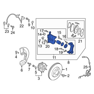 Hyundai OE - Rear Right Disc Brake Caliper