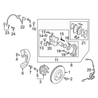Hyundai OE - Rear Upper Disc Brake Caliper Pin