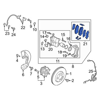 Hyundai OE - Front Disc Brake Pad Set
