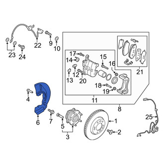 Hyundai OE - Front Right Brake Dust Shield