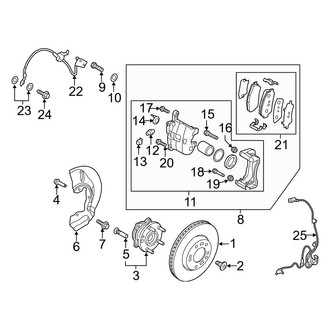 Hyundai OE - Front Suspension - Brake Components