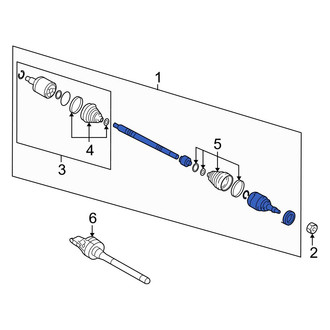 Hyundai OE - Front Left CV Axle Assembly