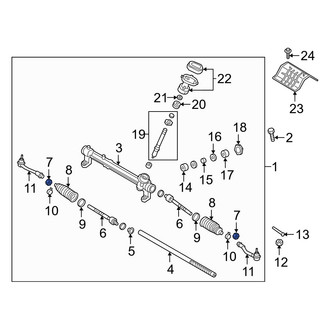 Hyundai OE - Inner Steering Tie Rod Nut