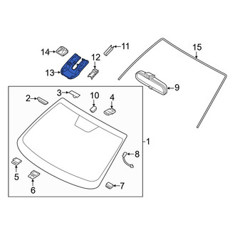 Hyundai OE - Front Outer Interior Rear View Mirror Cover