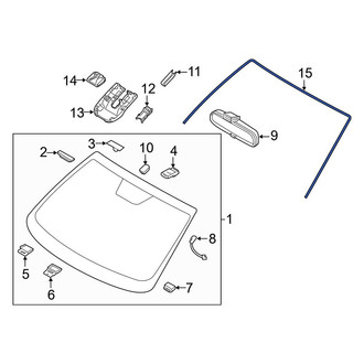 Hyundai OE - Front Windshield Molding
