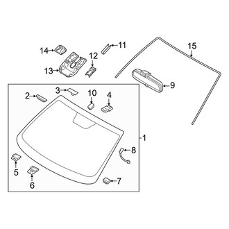 Hyundai OE - Windshield - Reveal Moldings (Gas)