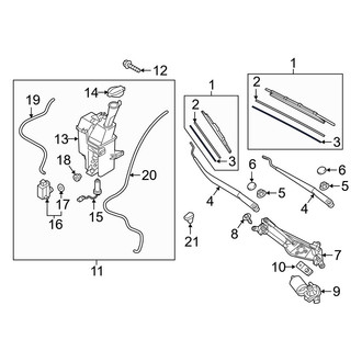 Hyundai OE - Front Right Wiper Blade Refill