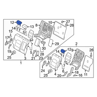 Hyundai OE - Rear Center Headrest