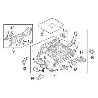 Hyundai OE - Seats & Tracks - Tracks & Components (Power Seat, Passenger Side)