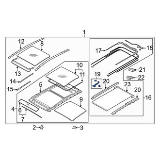 Hyundai OE - Right Sunroof Slide