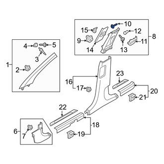 Hyundai OE - Interior Door Pull Handle Screw