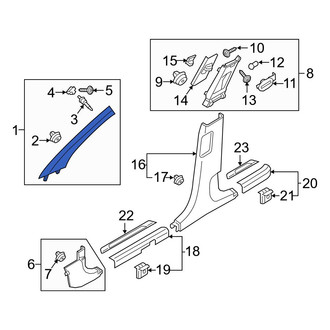 Hyundai OE - Left Body A-Pillar Trim Panel