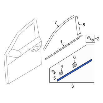 Hyundai OE - Front Left Door Molding