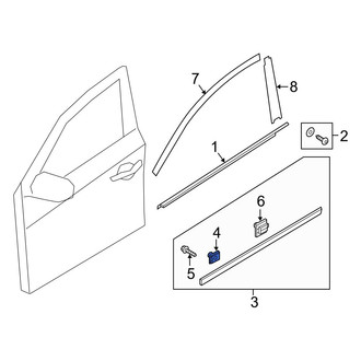 Hyundai OE - Door Molding Clip