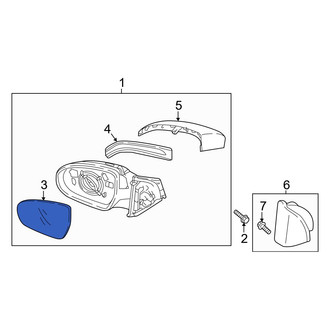 Hyundai OE - Front Left Door Mirror Glass