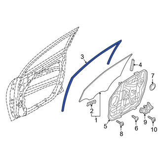 Hyundai OE - Front Right Window Channel