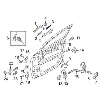 Hyundai OE - Rear Right Exterior Door Handle Gasket