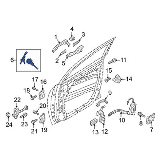 Hyundai OE - Front Left Door Lock Cylinder