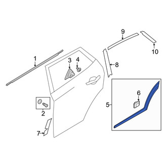 Hyundai OE - Rear Left Lower Door Molding