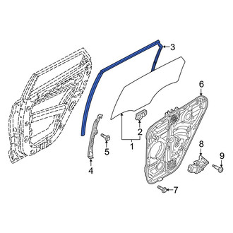 Hyundai OE - Rear Left Window Channel