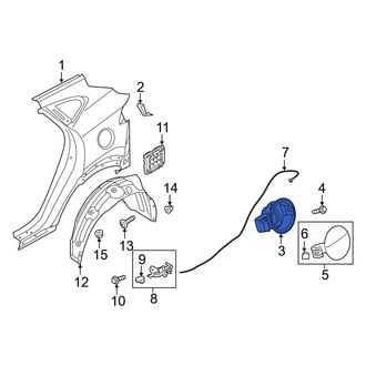 Hyundai OE - Rear Fuel Filler Housing