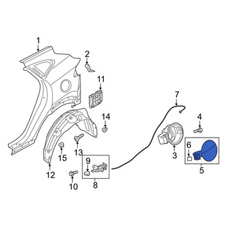 Hyundai OE - Rear Fuel Filler Door