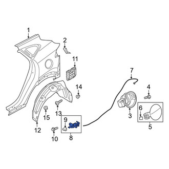 Hyundai OE - Rear Fuel Door Release Handle