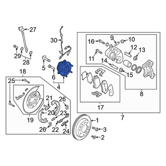 Hyundai OE - Rear Wheel Bearing and Hub Assembly
