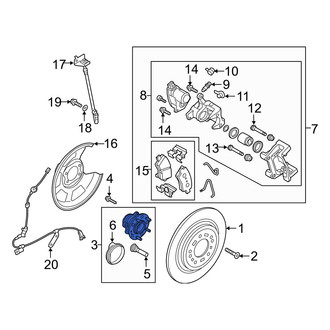 Hyundai OE - Rear Wheel Bearing and Hub Assembly