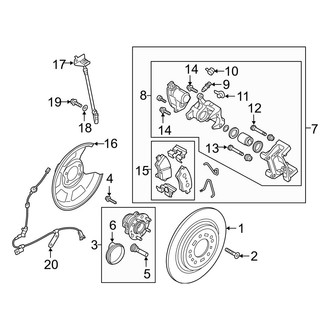 Hyundai OE - Rear Suspension - Brake Components (FWD)