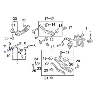 Hyundai OE - Rear Lower Inner Suspension Control Arm Bolt