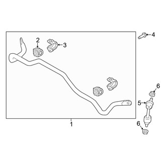 Hyundai OE - Rear Suspension - Stabilizer Bar & Components (FWD)