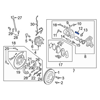 Hyundai OE - Rear Upper Disc Brake Caliper Pin