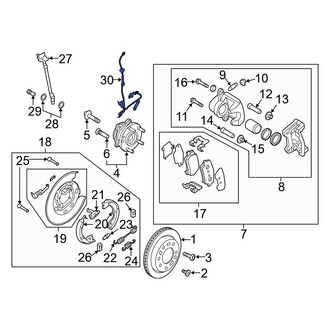 Hyundai OE - Front Right ABS Wheel Speed Sensor