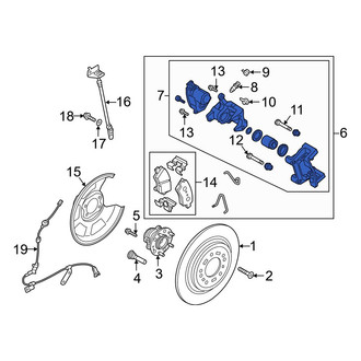 Hyundai OE - Rear Left Disc Brake Caliper
