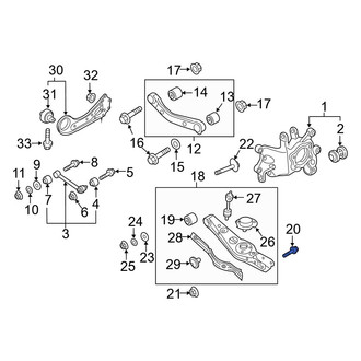 Hyundai OE - Rear Upper Inner Suspension Control Arm Bolt