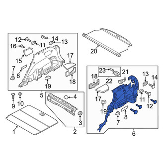 Hyundai OE - Rear Left Lower Interior Quarter Panel Trim Panel