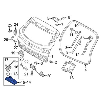 Hyundai OE - Rear Liftgate Latch Handle