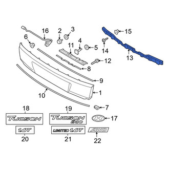 Hyundai OE - Liftgate Finish Panel Bracket