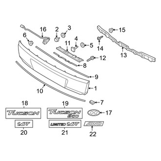 Hyundai OE - Lift Gate - Exterior Trim (Gas)