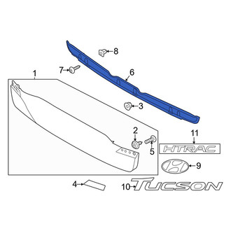 Hyundai OE - Liftgate Finish Panel Bracket