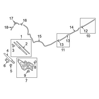 Hyundai OE - Lift Gate - Wiper & Washer Components (Eco / Limited / SE / Sport)